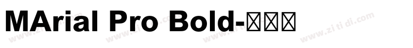 MArial Pro Bold字体转换